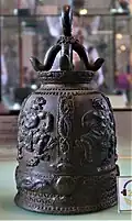 Elephant bell made of bronze from the Angkor period.