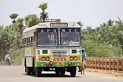 Eluru–Jangareddygudem APSRTC bus near Mundur