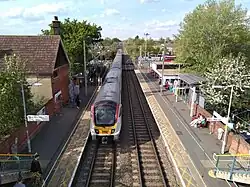 View from the footbridge at Enfield Lock Station