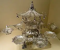 Silver epergne, London, 1761