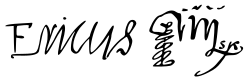 Erik XIV's signature