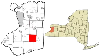 Location in Erie County and the state of New York