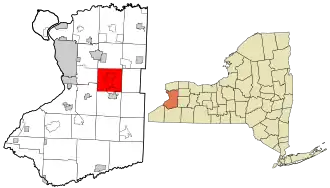 Location in Erie County and New York.