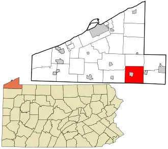 Location in Erie County and the U.S. state of Pennsylvania
