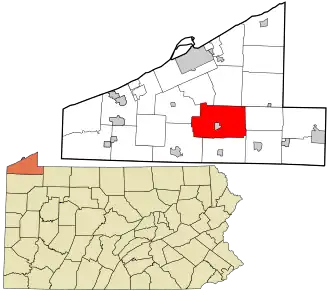 Location in Erie County and the U.S. state of Pennsylvania