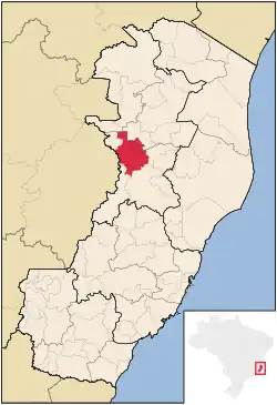 Location of Pancas in Espírito Santo