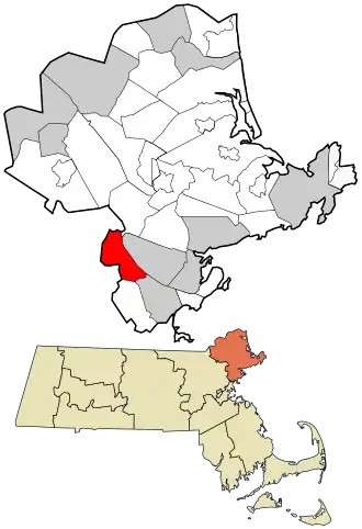 Location in Essex County and the state of Massachusetts.