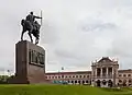 Statue of King Tomislav in front of the railway station