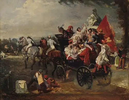Scène de carnaval, place de la Concord, 1834
