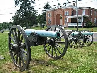 Stewart's Battery straddled the Baltimore Pike, just north of the Gatehouse.
