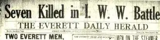 Everett massacre newspaper headline