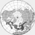 Approximate depiction of the ash cloud at 18:00 UTC on 21 April 2010.