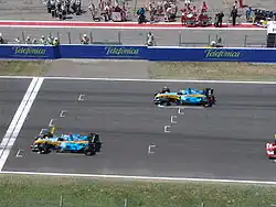 Alonso and Fisichella took a front row at the Spanish Grand Prix.