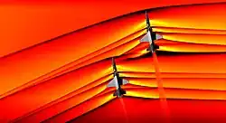 Interacting shockwaves from two supersonic planes