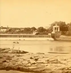 Fairmount Dam, from the rocks below