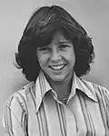 Black-and-white photograph of Kristy McNichol in 1977