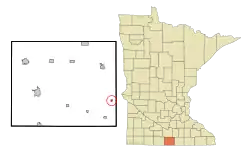Location of Walters, Minnesota