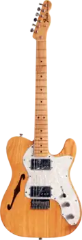 Single F-Hole on a Fender Telecaster Thinline guitar