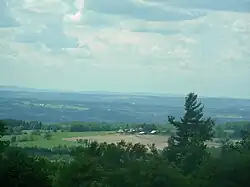 Overlooking the hills, forest, and surrounding area in Finger Lakes National Forest.