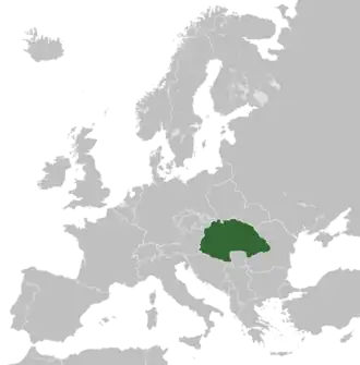 Hungarian territory in November 1918