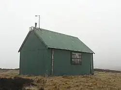 Fishing hut, Loch Hoil Taken in mist.