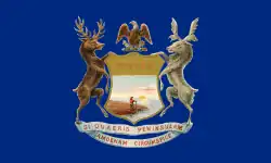 Flag of Michigan, (obverse, 1865 – August 1, 1911)