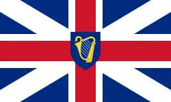 The jack used by the Commonwealth after 1658, replaced the impaled St George's Cross and Irish harp.[9][4])
