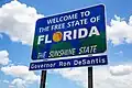 Welcome sign in Florida