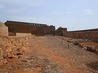 Ruins of São Filipe fort.