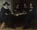 Four officers of the Amsterdam Coopers and wine-rackers Guild by Gerbrand Jansz van den Eeckhout, c. 1660