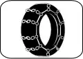 Vehicles with snow chains