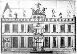 Emperor Charles' residence Palais Barckhaus at Zeil, where he resided in exile (1711)