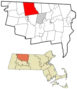 Location in Franklin County in Massachusetts