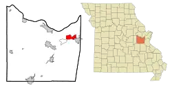 Location of Gray Summit, Missouri