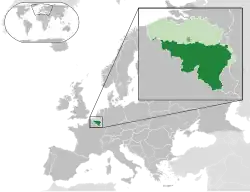 Location of French Community of Belgium