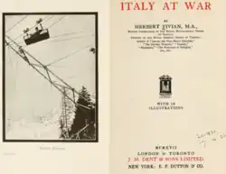 The frontispiece of Herbert Vivian's book Italy at War, published in 1917