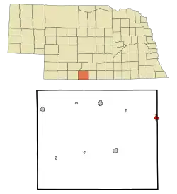Location of Oxford, Nebraska