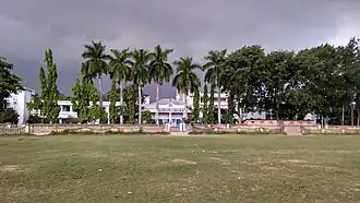 Garbalia Rakhal Chandra Manna Institution's playground, with Garbalia Rakhal Chandra Manna Institution in the background