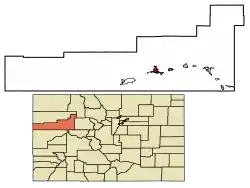 Location in Garfield County and Colorado