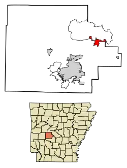 Location in Garland County and Arkansas