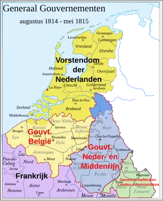 The Principality shown in dark yellow