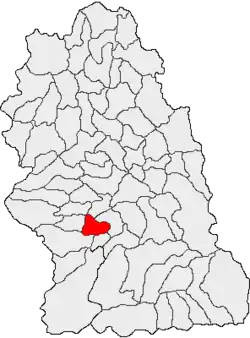 Location in Hunedoara County