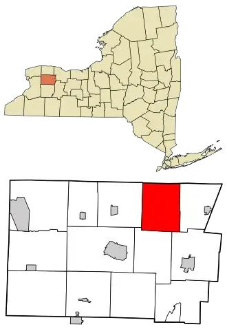 Location in Genesee County and the state of New York