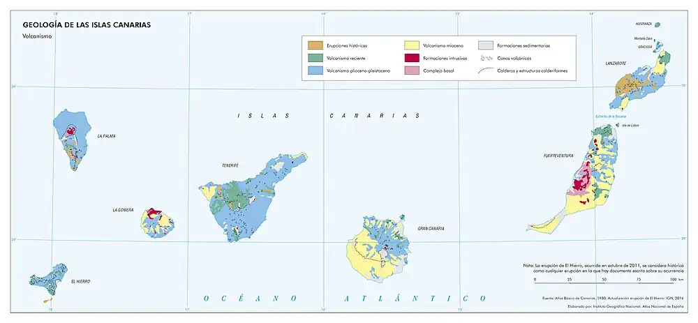 Geological map of the Canary Islands