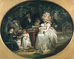 George Morland's The Tea Garden, at Ranelagh Gardens, by 1790.
