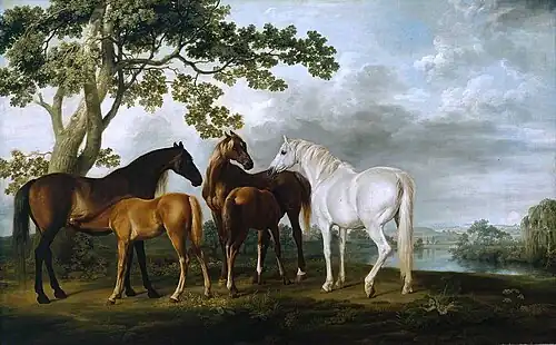 Mares and Foals in a Landscape (1763–68), oil on canvas, 102 x 162&nbsp;cm., Tate Britain