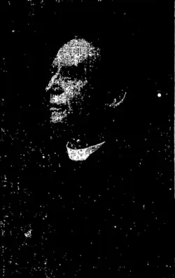 A very dark, old and grainy photograph of George Zurcher from an advertisement.