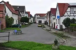 Mini-roundabout in Uftrungen, Germany