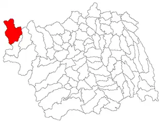 Location in Bacău County