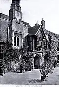 Giffords Hall courtyard and hall range from the West, pre-1900